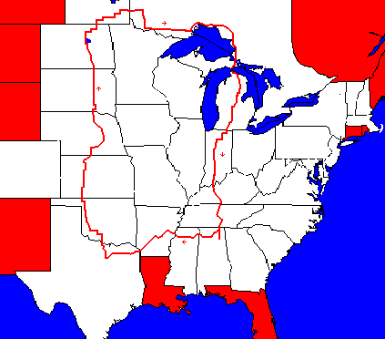A rough map of my 1998 trip.